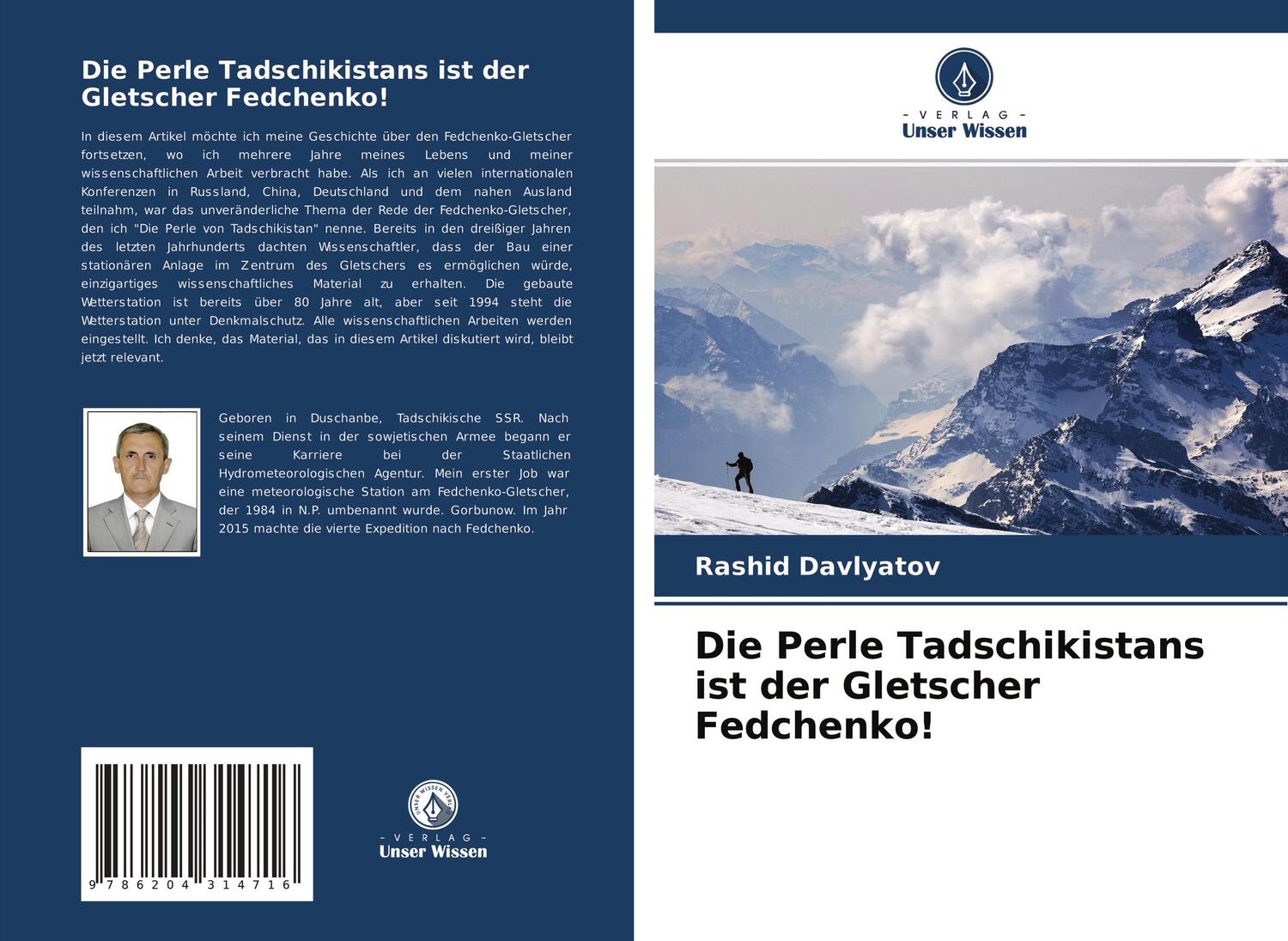 Cover: 9786204314716 | Die Perle Tadschikistans ist der Gletscher Fedchenko! | Davlyatov