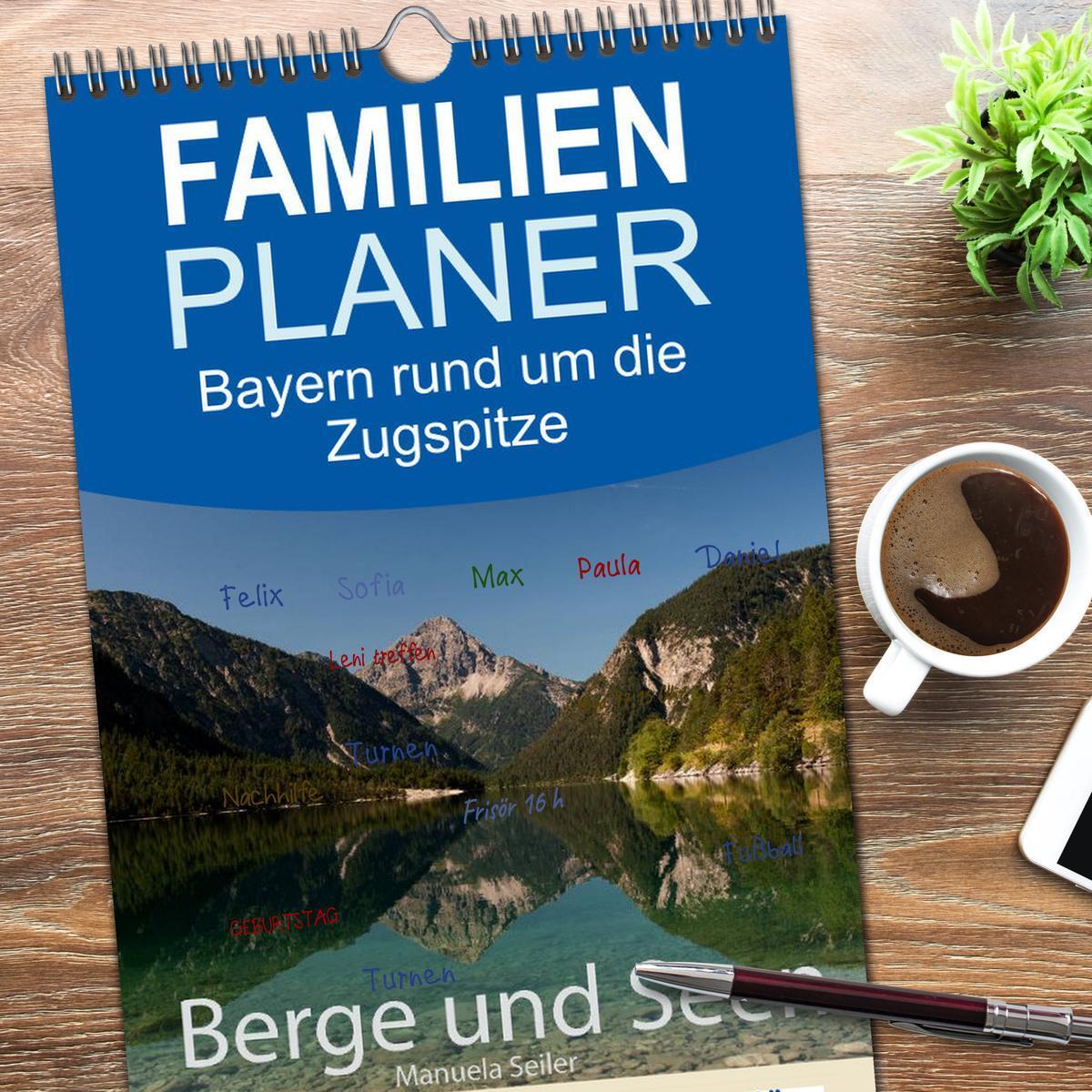 Bild: 9783457118344 | Familienplaner 2025 - Berge und Seen rund um die Zugspitze mit 5...