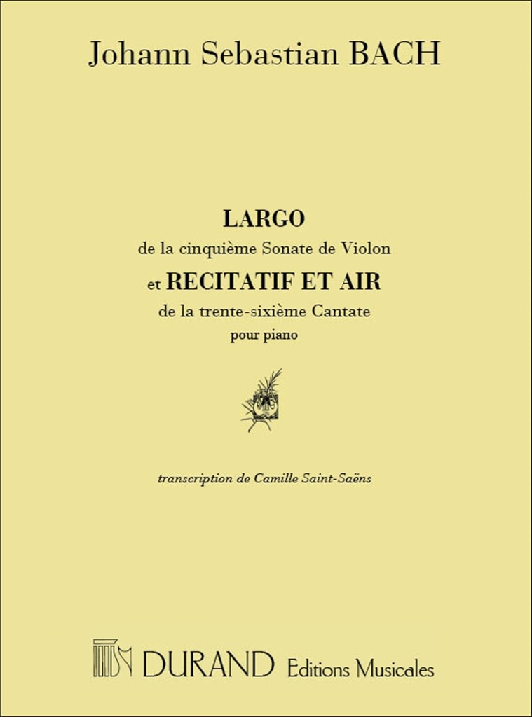 Cover: 9790044015917 | Largo 5 Sonate Violon Et Air 30 Cantatepiano | Johann Sebastian Bach