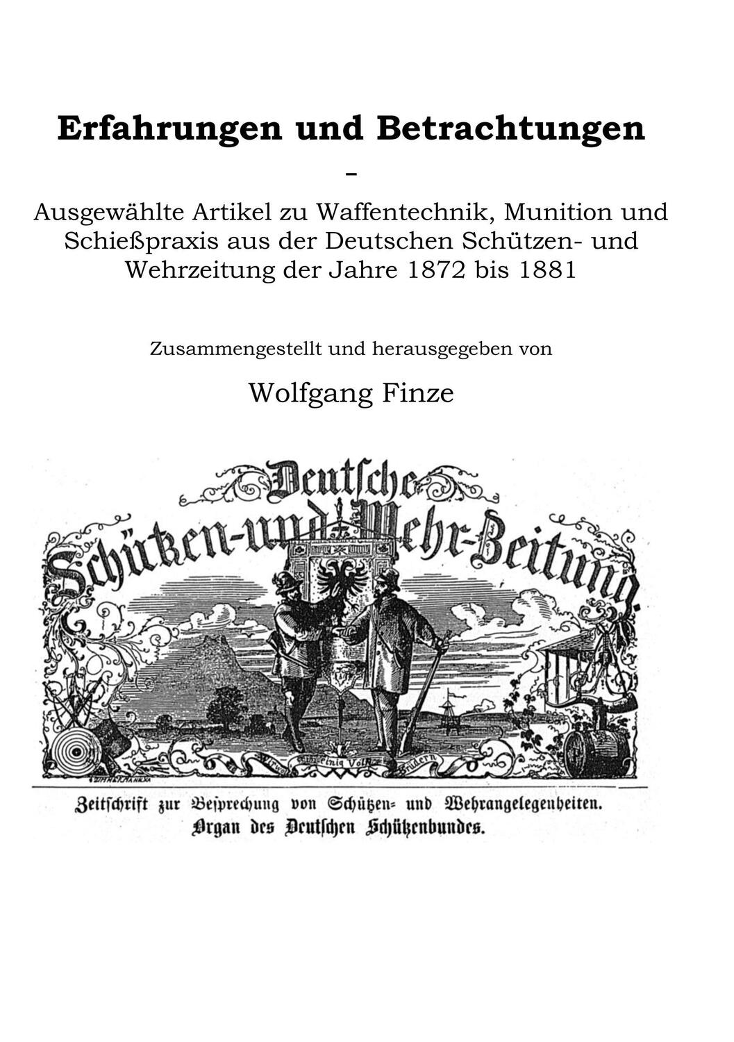 Cover: 9783752876710 | Erfahrungen und Betrachtungen | Wolfgang Finze | Taschenbuch