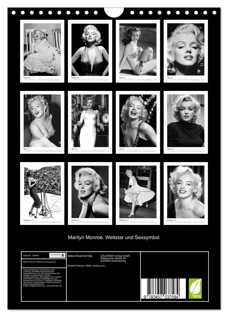 Bild: 9783457037584 | Marilyn Monroe. Weltstar und Sexsymbol (Wandkalender 2025 DIN A4...