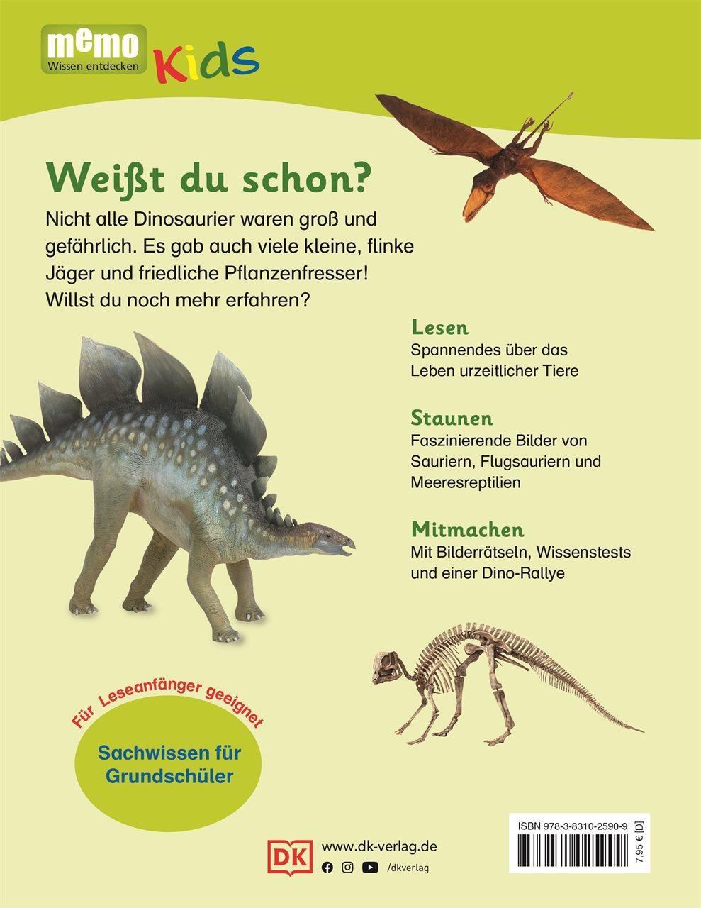 Rückseite: 9783831025909 | memo Kids. Dinosaurier | Riesen der Urzeit | Buch | memo Kids | 56 S.