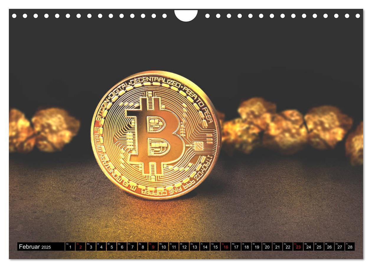 Bild: 9783435313884 | Bitcoins (Wandkalender 2025 DIN A4 quer), CALVENDO Monatskalender