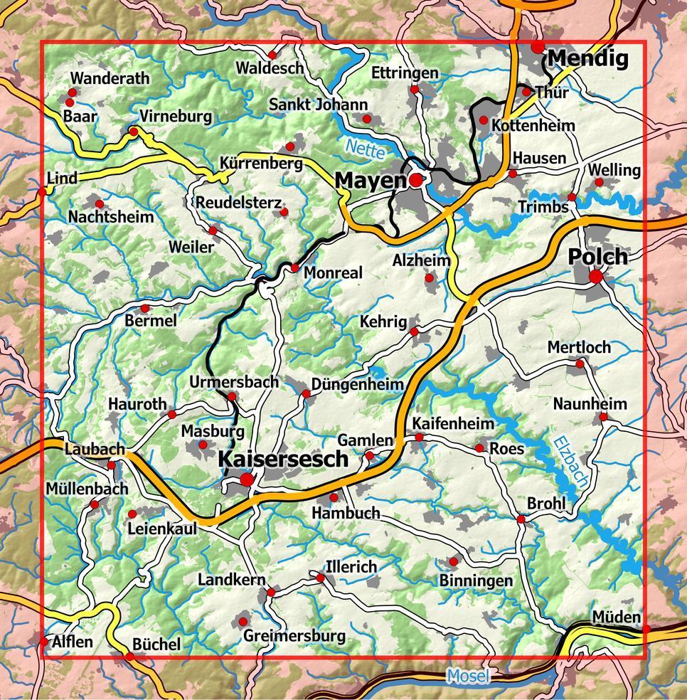Bild: 9783960991328 | Eifelwandern 15 - Mayen, Kaisersesch 1 : 25 000 | (Land-)Karte | 2021