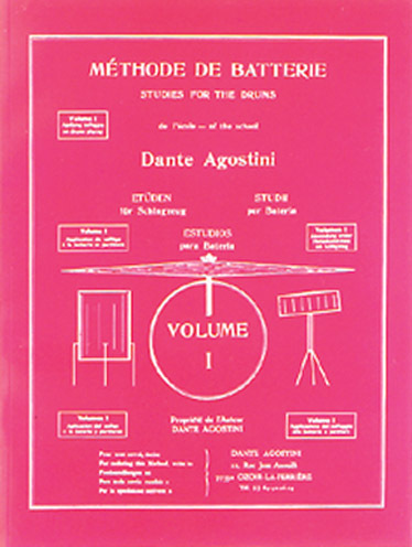 Cover: 9790707005019 | AGOSTINI, D: METHODE DE BATTERIE VOLUME 1 DRUMS | DANTE AGOSTINI