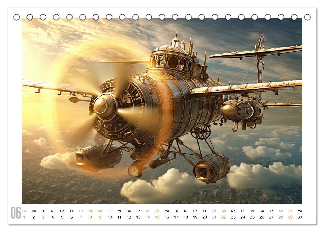 Bild: 9783383900440 | Steampunk Luftfahrt (Tischkalender 2025 DIN A5 quer), CALVENDO...