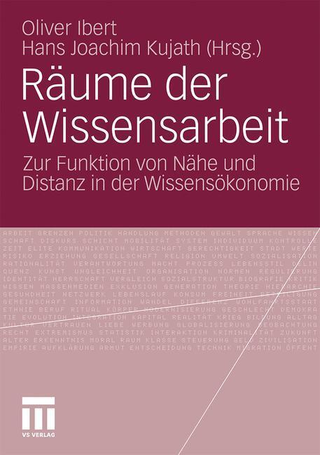 Cover: 9783531177076 | Räume der Wissensarbeit | Hans Joachim Kujath (u. a.) | Taschenbuch