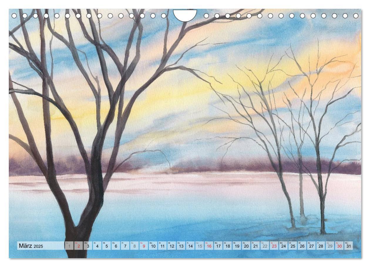 Bild: 9783435624676 | Jahreszeiten Aquarelle (Wandkalender 2025 DIN A4 quer), CALVENDO...