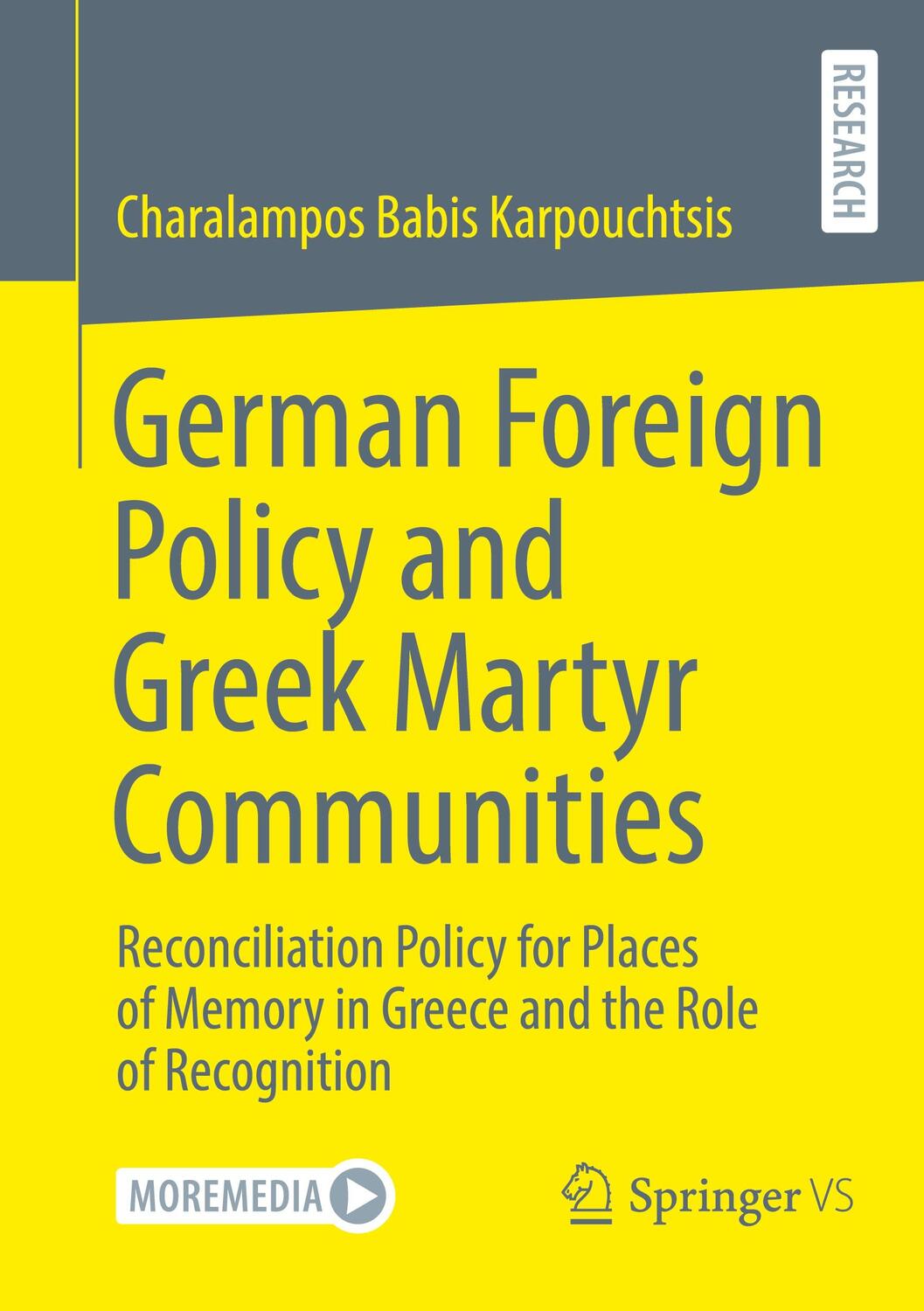 Cover: 9783658443696 | German Foreign Policy and Greek Martyr Communities | Karpouchtsis