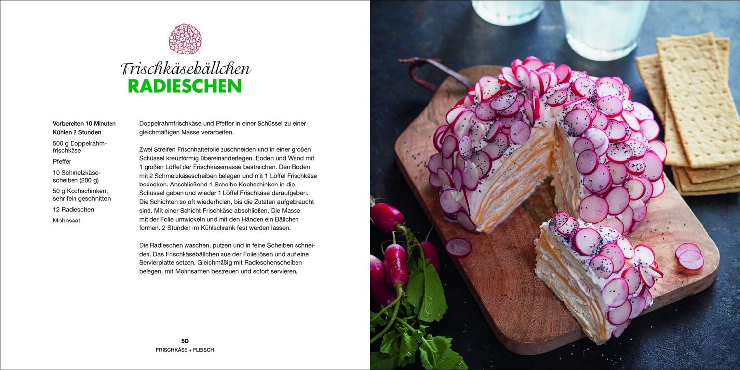 Bild: 9783809439448 | Frischkäsekugeln für die Party - Partyrezepte mit Frischkäse für...