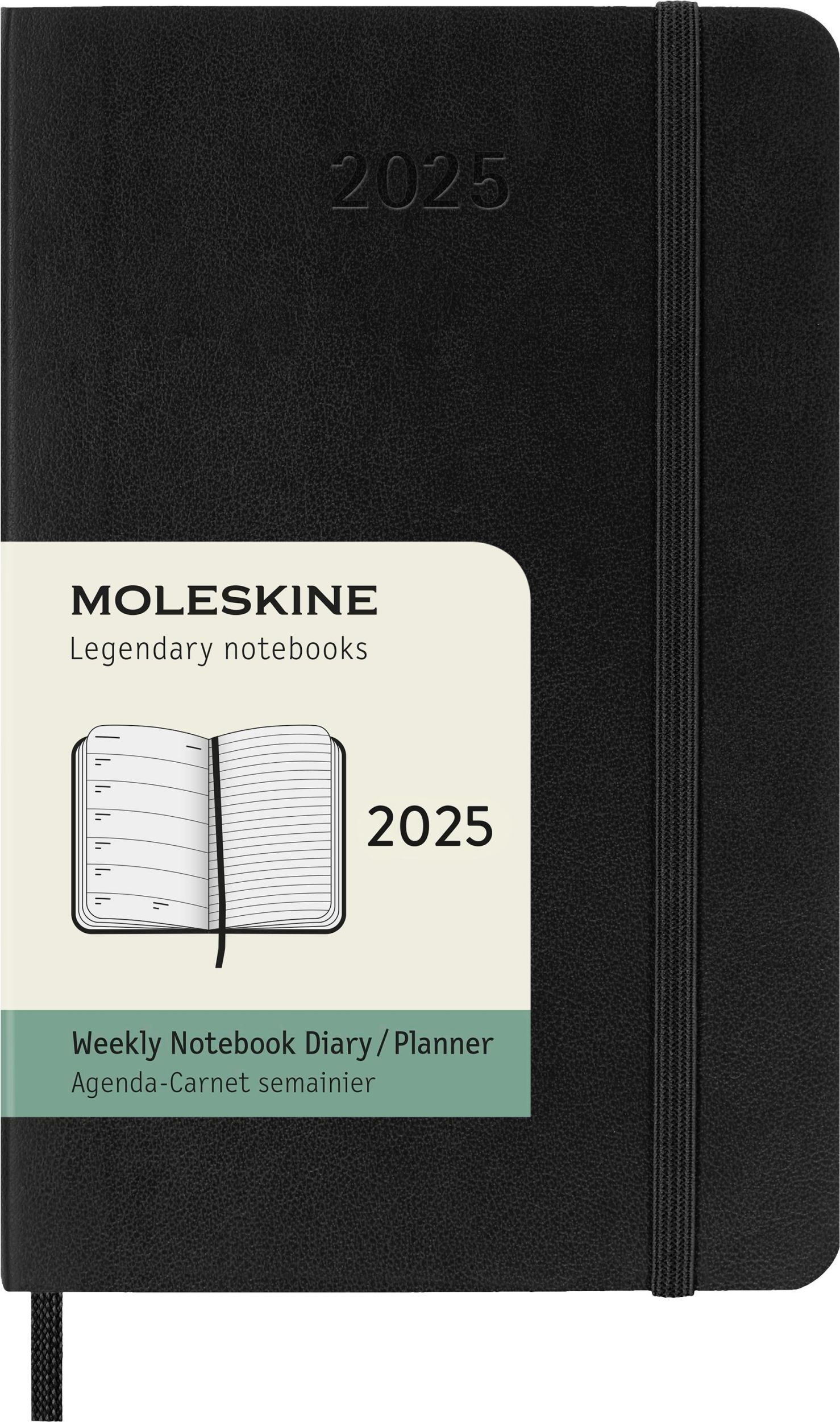 Cover: 8056999270384 | Moleskine 12 Monate Wochen Notizkalender 2025, Pocket/A6, 1 Wo = 1...