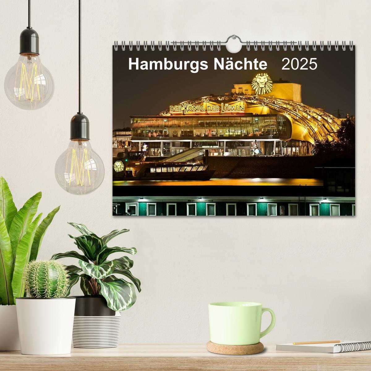 Bild: 9783435553518 | Hamburgs Nächte (Wandkalender 2025 DIN A4 quer), CALVENDO...