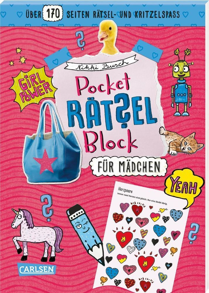 Cover: 9783551181398 | Pocket-Rätsel-Block: Für Mädchen | Nikki Busch | Taschenbuch | 176 S.