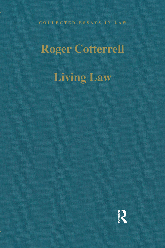 Cover: 9781032569895 | Living Law | Studies in Legal and Social Theory | Roger Cotterrell