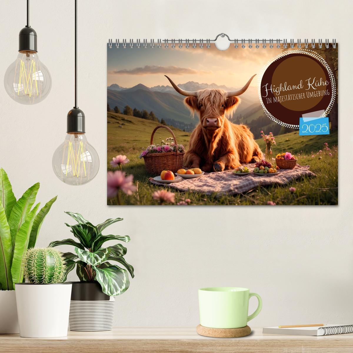 Bild: 9783383836398 | Highland Kühe (Wandkalender 2025 DIN A4 quer), CALVENDO Monatskalender