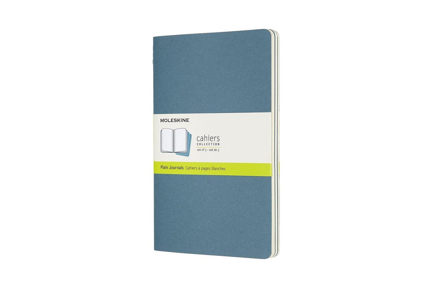 Cover: 8058647629629 | Moleskine Cahier Large/A5, 3er Set, Blanko, Lebhaftes Blau | Moleskine