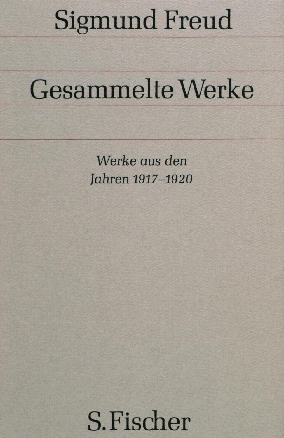 Cover: 9783100227133 | Werke aus den Jahren 1917-1920 | Sigmund Freud | Buch | 362 S.
