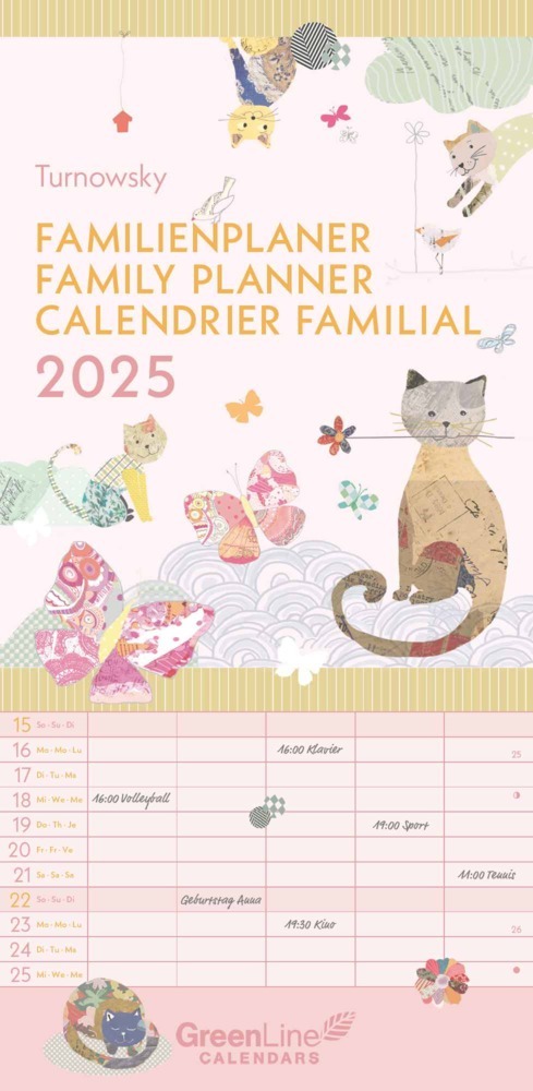 Cover: 4002725981714 | GreenLine - Turnowsky 2025 Familienplaner, 22x45cm,...