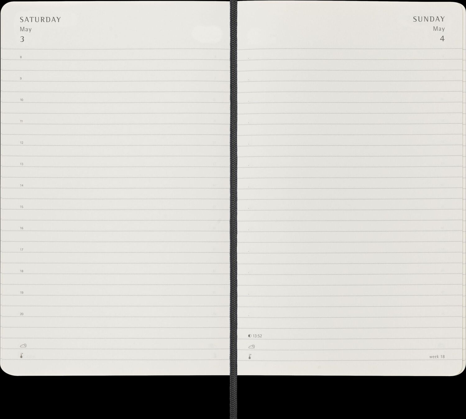 Bild: 8056999270162 | Moleskine 12 Monate Tagesnotizkalender 2025, L/A5, 1 Tag = 1 Seite,...