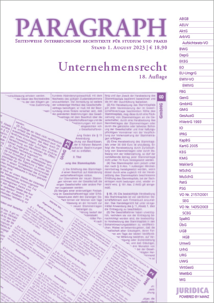 Cover: 9783214253349 | Paragraph - Unternehmensrecht | Eveline Artmann (u. a.) | Buch | 2023