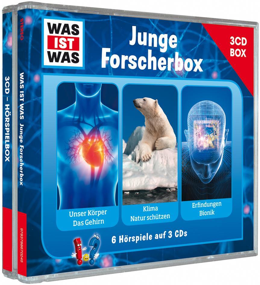 Cover: 9783788670245 | Was ist was Hörspielbox: Junge Forscher-Box | Manfred Baur (u. a.)
