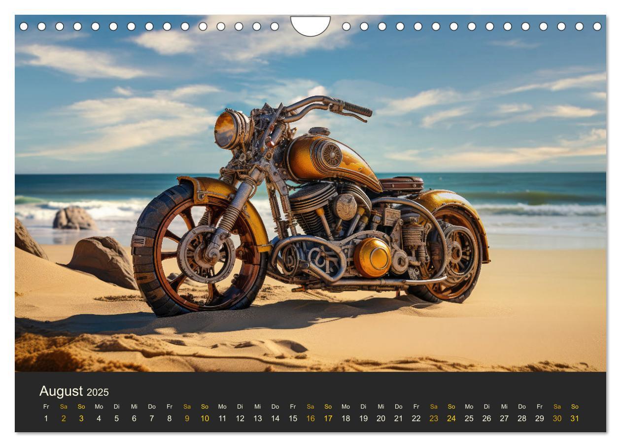 Bild: 9783435013180 | Steampunk Motorräder (Wandkalender 2025 DIN A4 quer), CALVENDO...