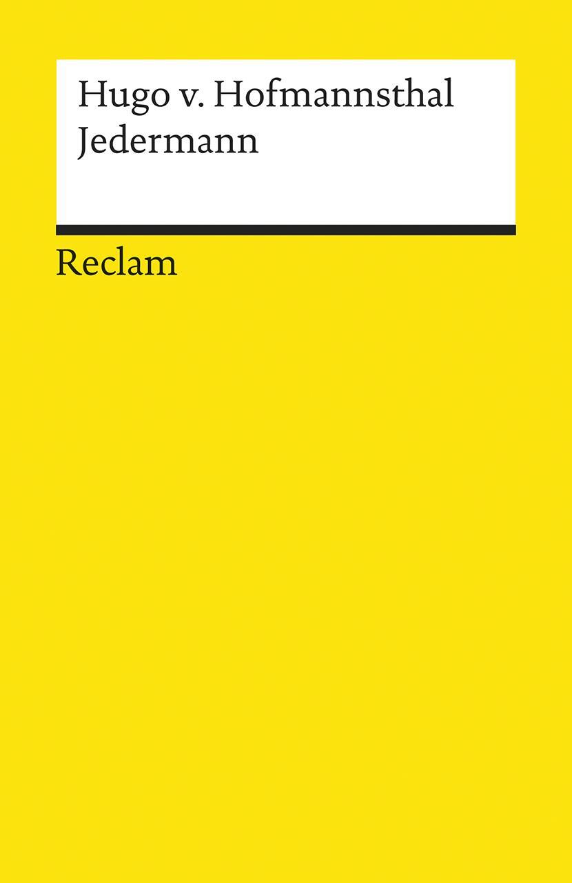 Cover: 9783150180372 | Jedermann | Das Spiel vom Sterben des reichen Mannes | Hofmannsthal