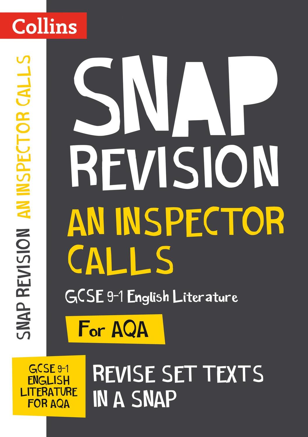 Cover: 9780008235918 | Collins Snap Revision Text Guides - An Inspector Calls: Aqa GCSE...