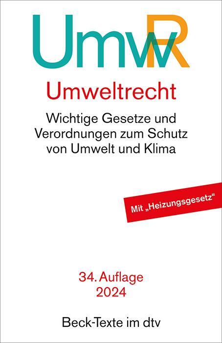Cover: 9783423532426 | Umweltrecht (UmwR) | Taschenbuch | dtv-Taschenbücher Beck Texte | 2024