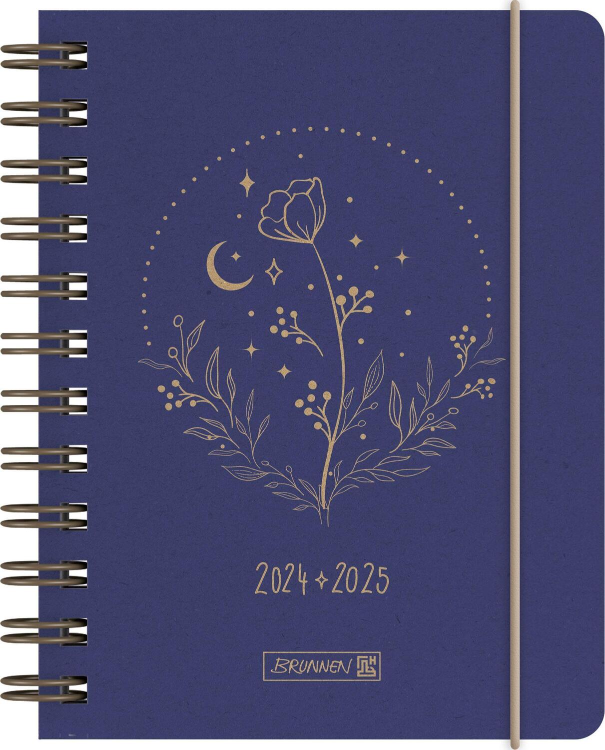 Cover: 4061947119169 | Schülerkalender 2024/2025 "Moon Flower", 1 Seite = 1 Tag, A6, 352...