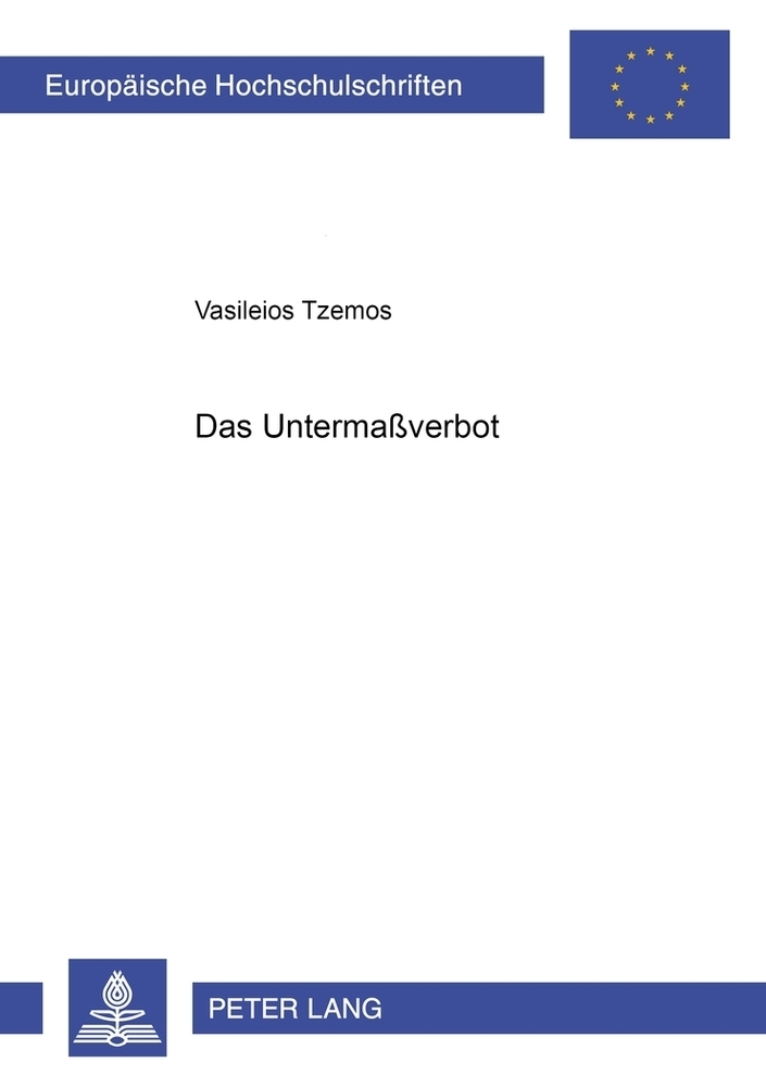 Cover: 9783631526057 | Das Untermaßverbot | Vasileios Tzemos | Taschenbuch | Deutsch