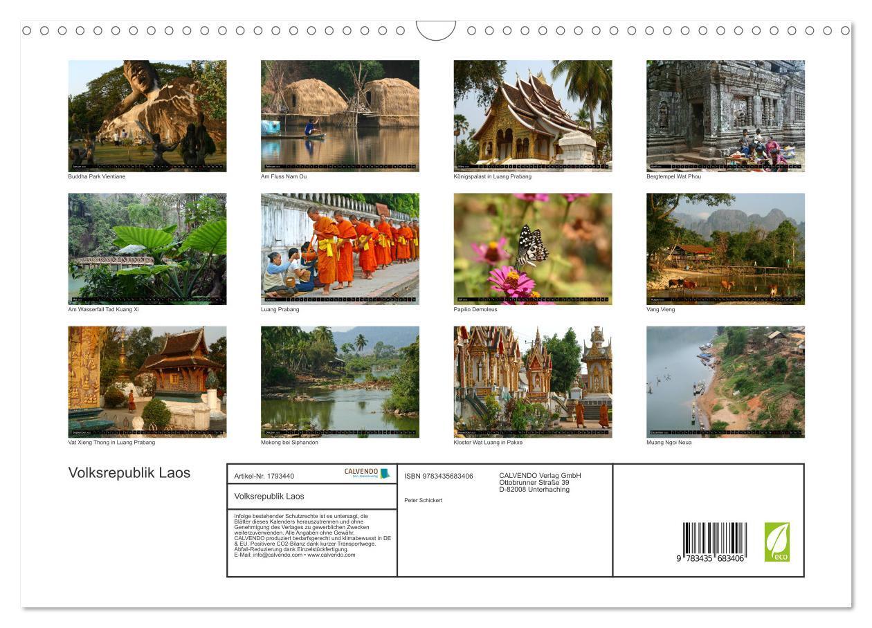 Bild: 9783435683406 | Volksrepublik Laos (Wandkalender 2025 DIN A3 quer), CALVENDO...