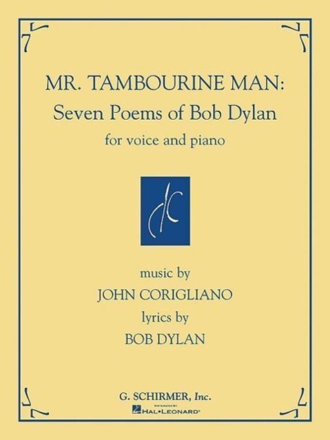 Cover: 9780634048180 | Mr. Tambourine Man: Seven Poems of Bob Dylan: For Voice and Piano