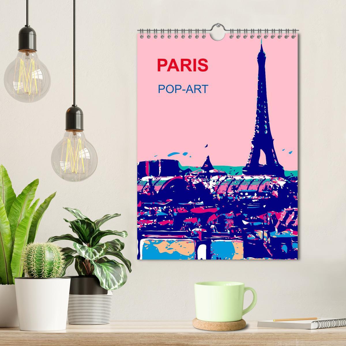 Bild: 9783457016633 | Paris pop-art (Wandkalender 2025 DIN A4 hoch), CALVENDO Monatskalender