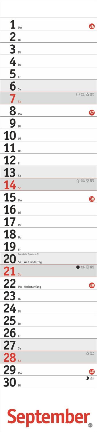 Bild: 9783756406326 | Langplaner, rot 2025 | Heye | Kalender | Bürokalender Heye | 13 S.