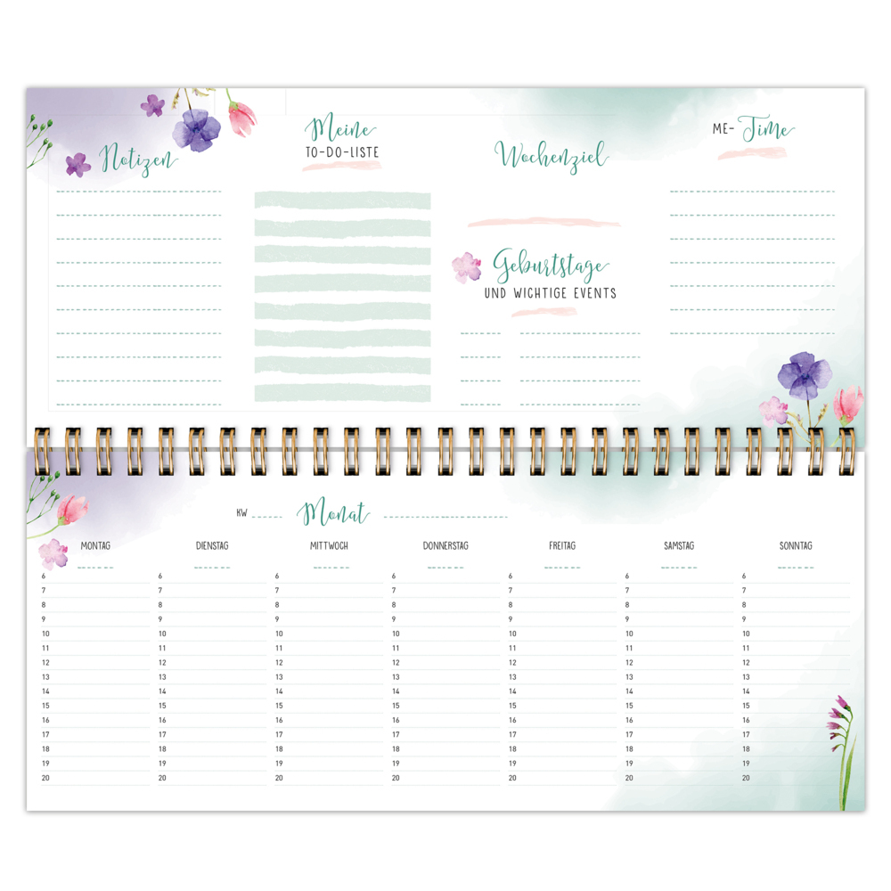 Bild: 4260188017856 | Wochenplaner "Wiesenblumen" | Kalender | 112 S. | Deutsch