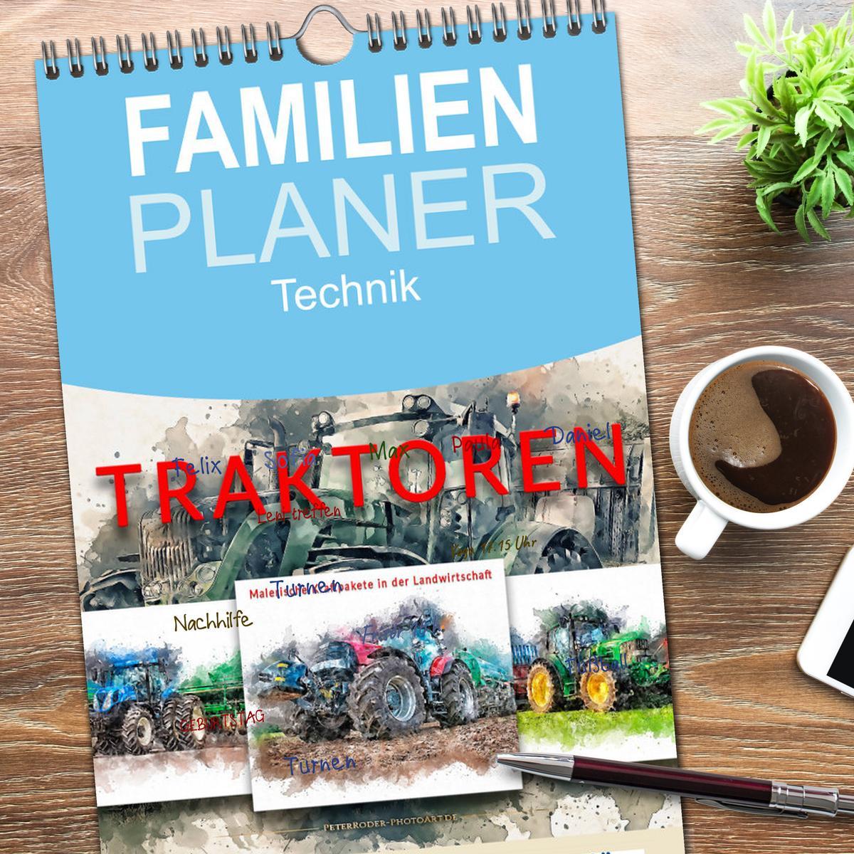 Bild: 9783457108819 | Familienplaner 2025 - Traktoren - malerische Kraftpakete in der...