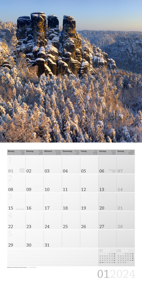 Bild: 9783838444079 | Naturwunder Deutschland Kalender 2024 - 30x30 | Ackermann Kunstverlag