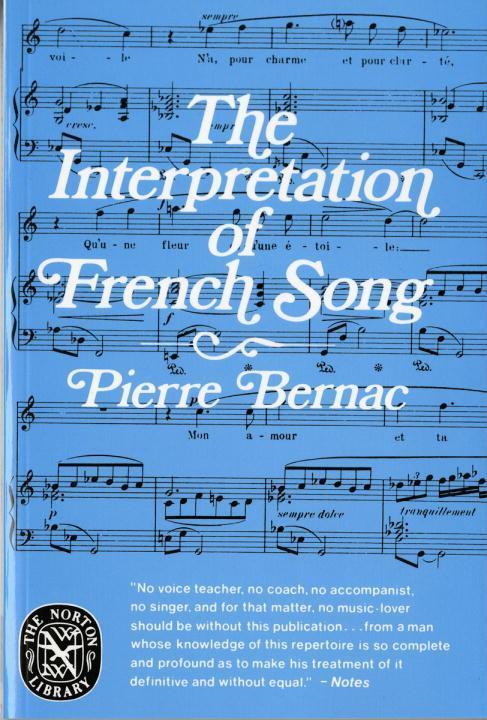 Cover: 9780393008784 | The Interpretation of French Song | Pierre Bernac | Taschenbuch | 1978