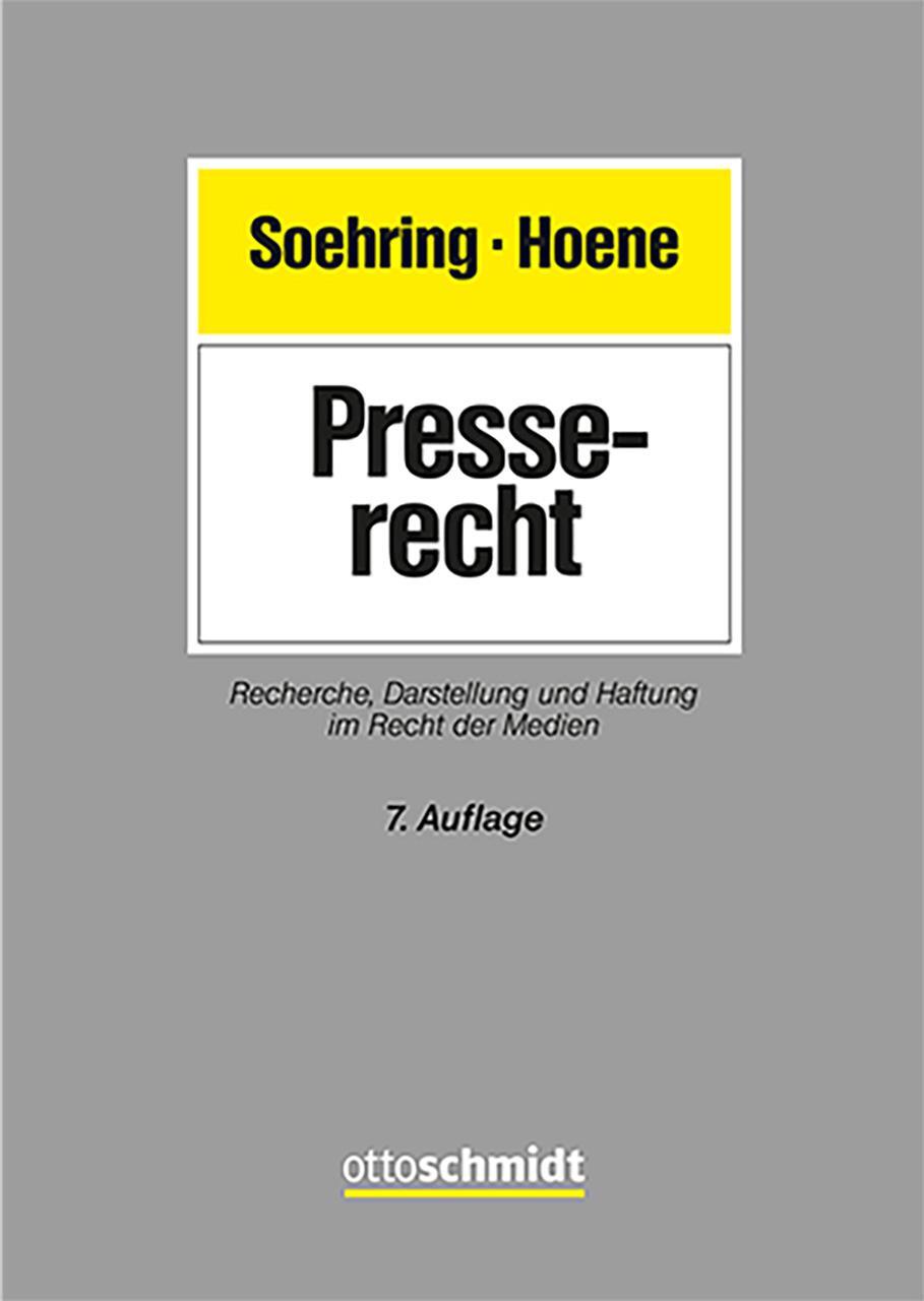 Cover: 9783504671075 | Presserecht | Recherche, Darstellung und Haftung im Recht der Medien