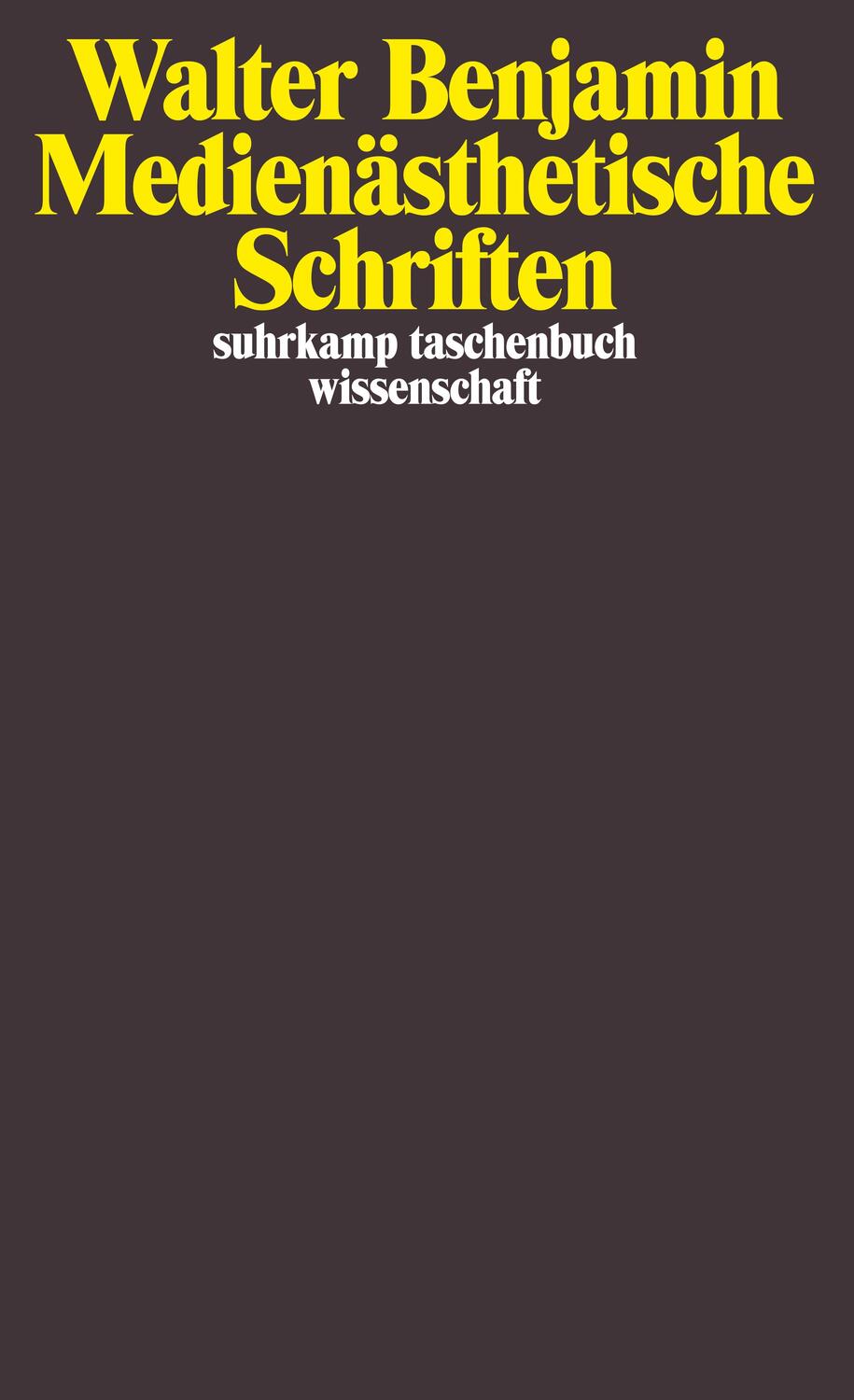 Cover: 9783518292013 | Medienästhetische Schriften | Walter Benjamin | Taschenbuch | 448 S.