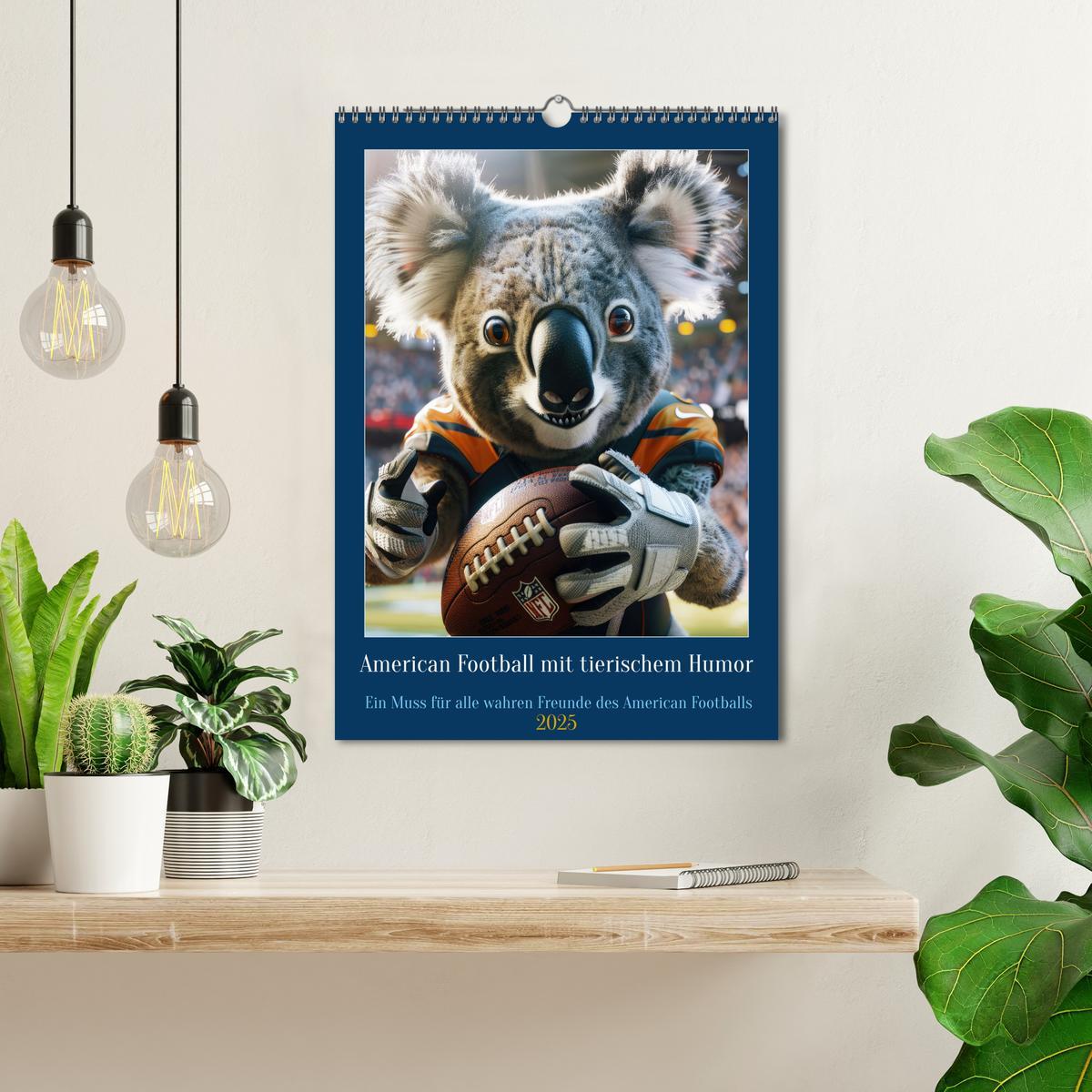 Bild: 9783457163108 | American Football mit tierischem Humor (Wandkalender 2025 DIN A3...