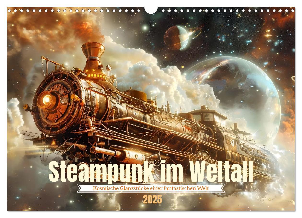 Cover: 9783435652204 | Steampunk im Weltall (Wandkalender 2025 DIN A3 quer), CALVENDO...