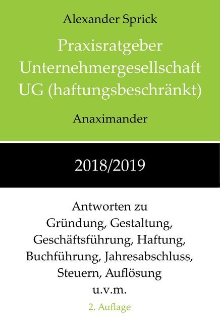 Cover: 9783981967630 | Praxisratgeber Unternehmergesellschaft UG (haftungsbeschränkt)...