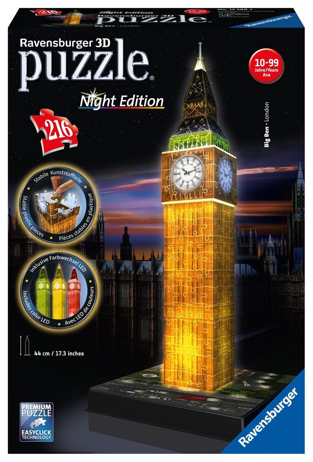 Cover: 4005556125883 | Big Ben bei Nacht 3D-Puzzle 216 Teile | Spiel | Deutsch | 2015