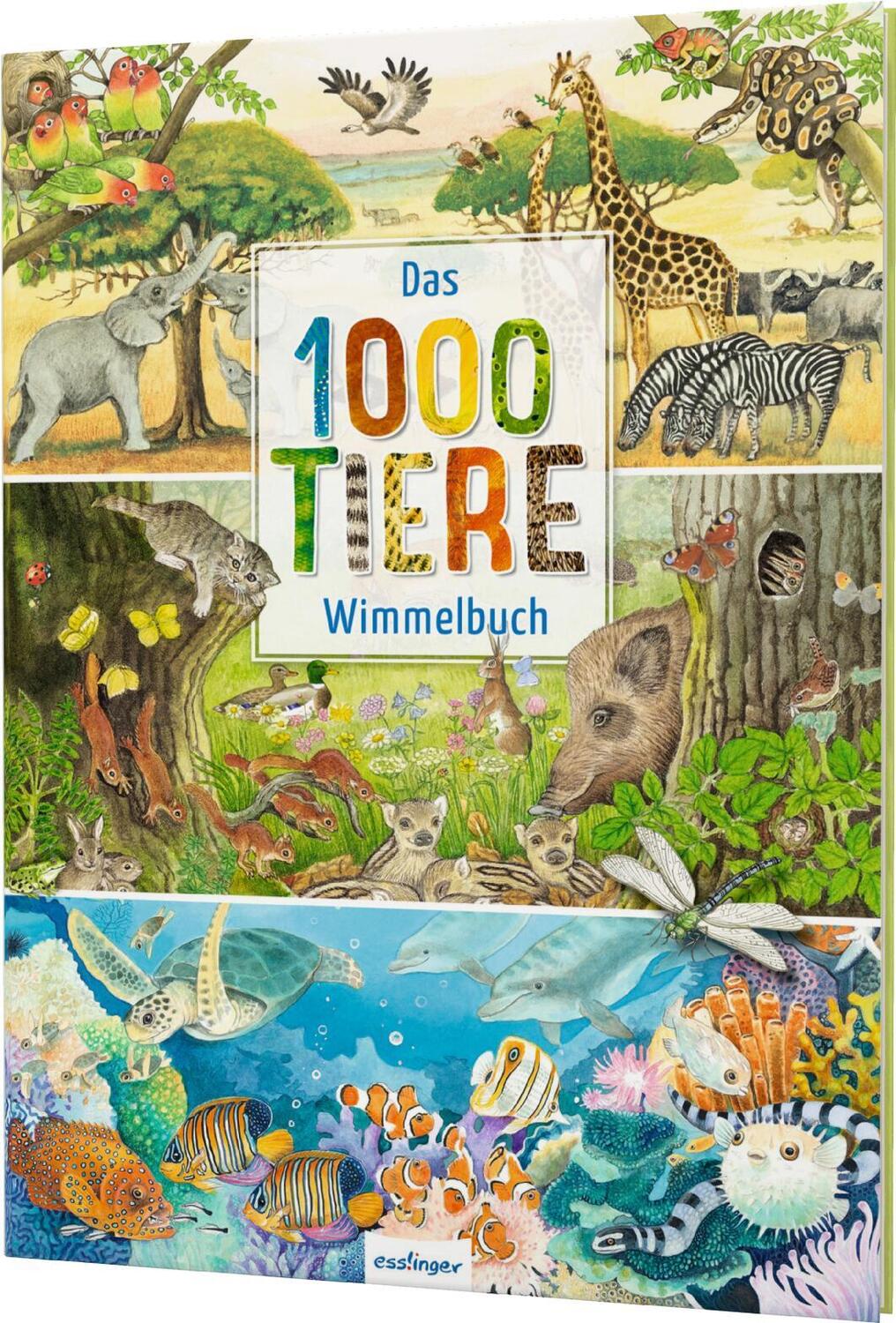 Cover: 9783480238699 | Das 1000 Tiere-Wimmelbuch | Heimische Tiere &amp; Tiere aus aller Welt