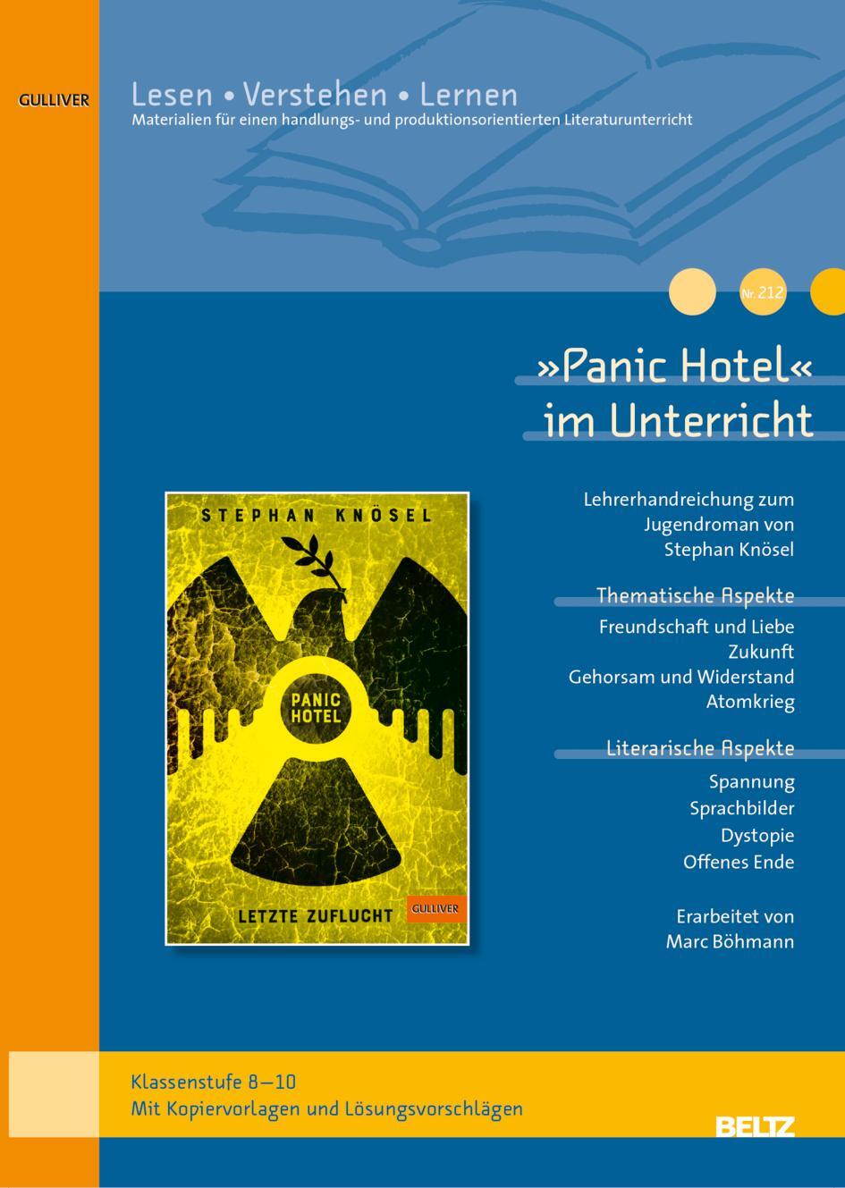 Cover: 9783407720221 | »Panic Hotel« im Unterricht | Marc Böhmann | Broschüre | Deutsch