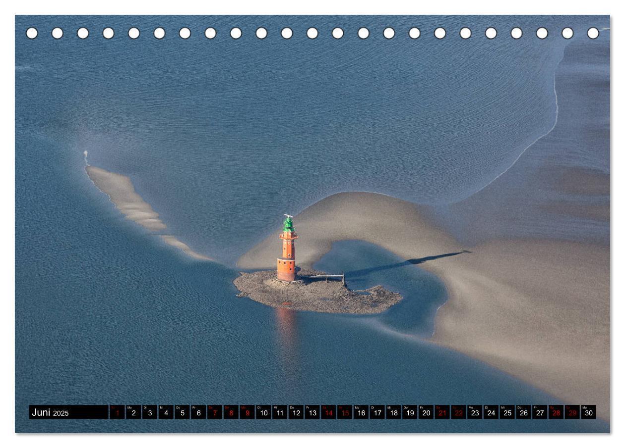 Bild: 9783435430987 | Das Wattenmeer von oben (Tischkalender 2025 DIN A5 quer), CALVENDO...