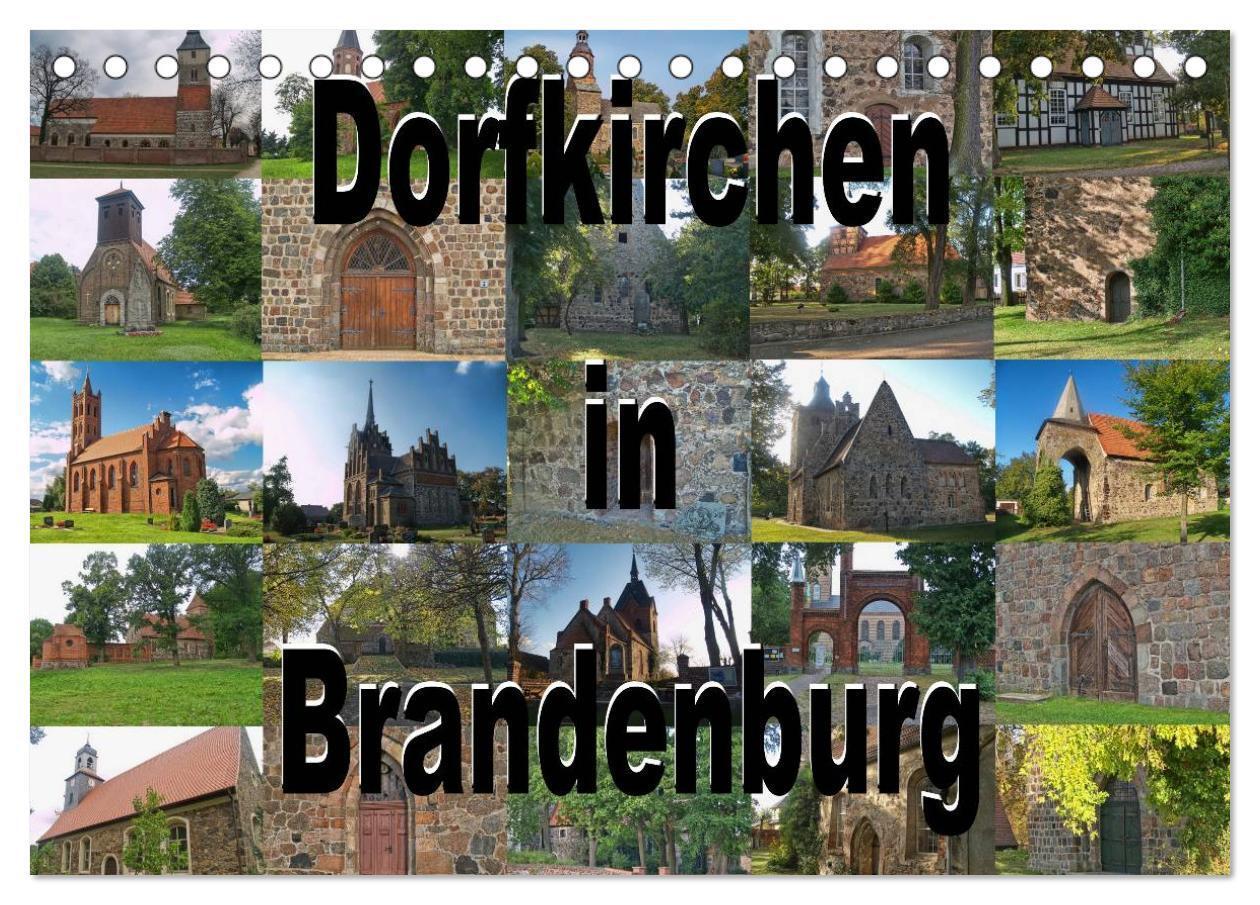 Cover: 9783435760640 | Dorfkirchen in Brandenburg (Tischkalender 2025 DIN A5 quer),...