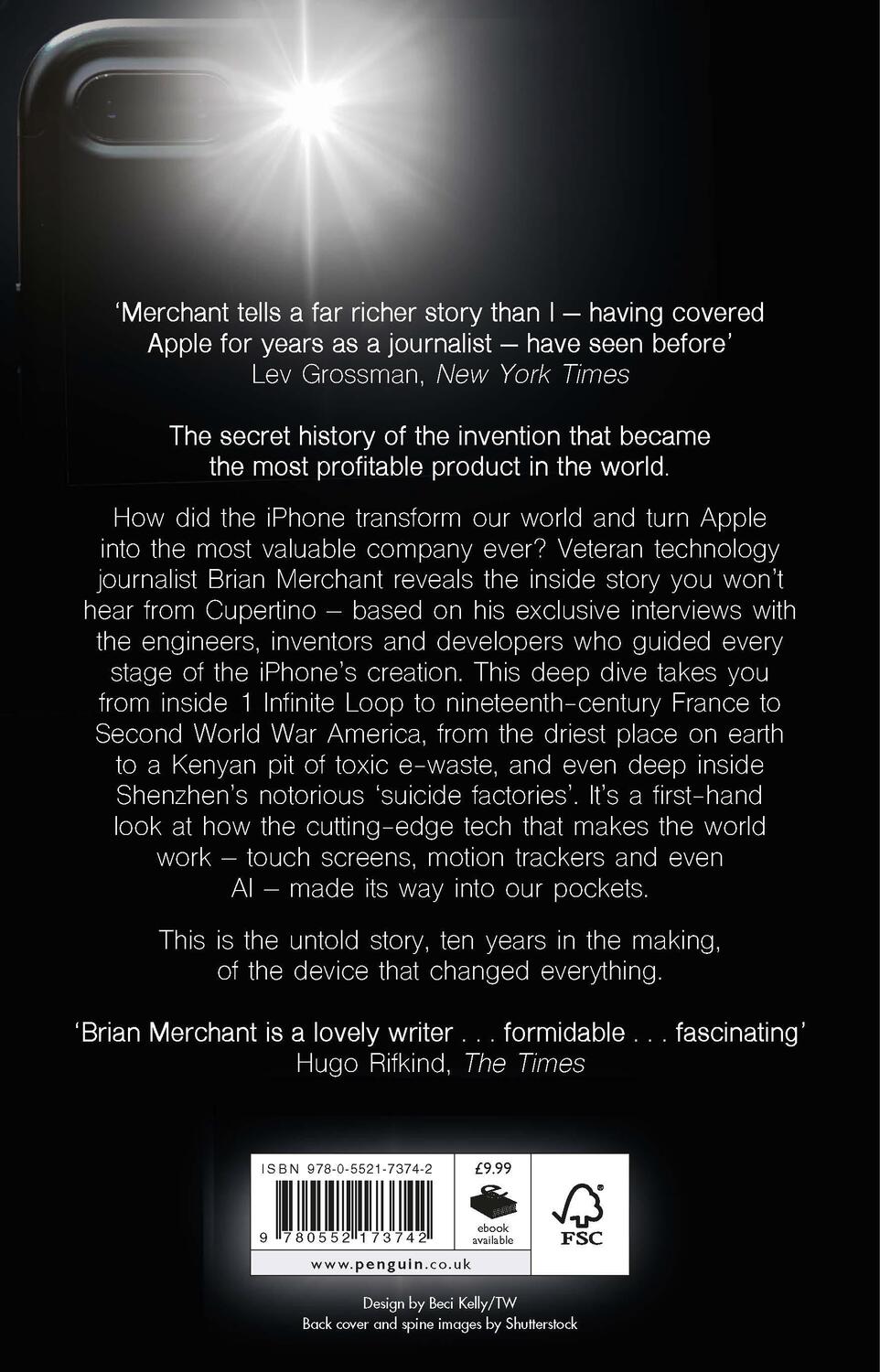 Rückseite: 9780552173742 | The One Device | The Secret History of the iPhone | Brian Merchant
